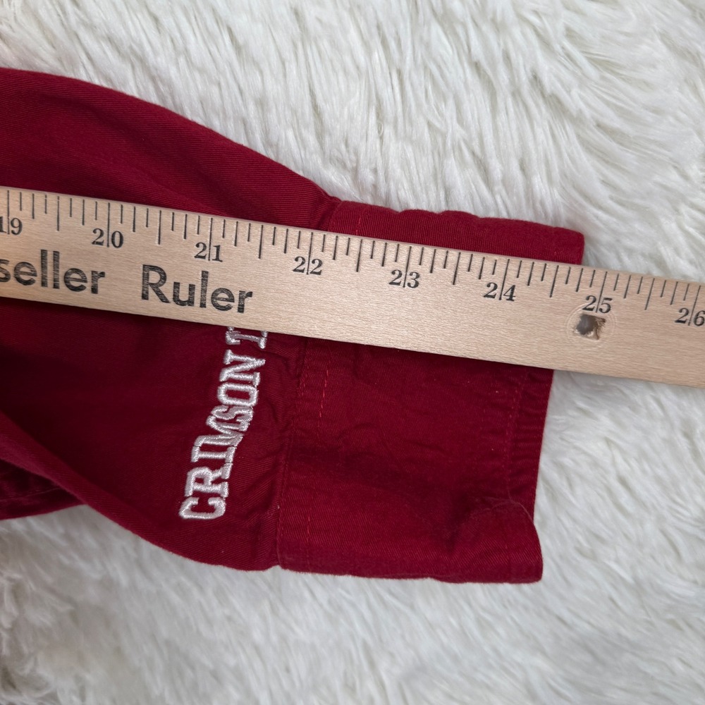 Vintage Pressbox Crimson Tide Alabama‎ Roll Tide Button Up Shirt Men's Large Red - Picture 7 of 11